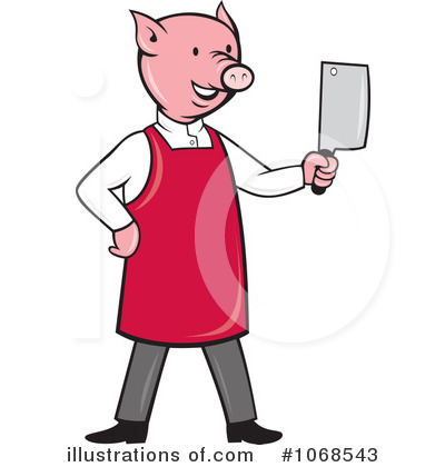 Royalty-Free (RF) Butcher Clipart Illustration by patrimonio - Stock Sample #1068543