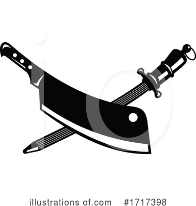 Butcher Knife Clipart #1717398 by patrimonio