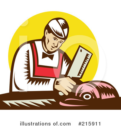 Royalty-Free (RF) Butcher Clipart Illustration by patrimonio - Stock Sample #215911