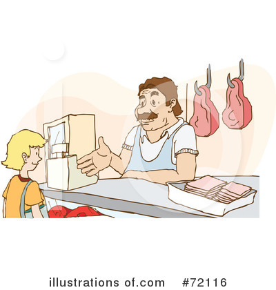 Royalty-Free (RF) Butcher Clipart Illustration by PlatyPlus Art - Stock Sample #72116