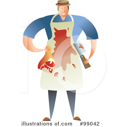 Royalty-Free (RF) Butcher Clipart Illustration by Prawny - Stock Sample #99042