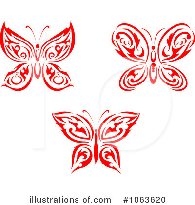 Royalty-Free (RF) Butterflies Clipart Illustration by Vector Tradition SM - Stock Sample #1063620
