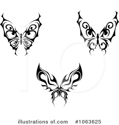 Royalty-Free (RF) Butterflies Clipart Illustration by Vector Tradition SM - Stock Sample #1063625