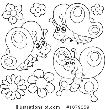 Royalty-Free (RF) Butterflies Clipart Illustration by visekart - Stock Sample #1079359