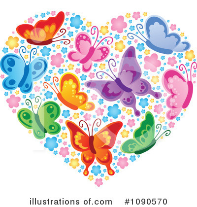 Royalty-Free (RF) Butterflies Clipart Illustration by visekart - Stock Sample #1090570