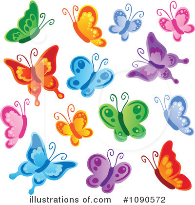 Royalty-Free (RF) Butterflies Clipart Illustration by visekart - Stock Sample #1090572