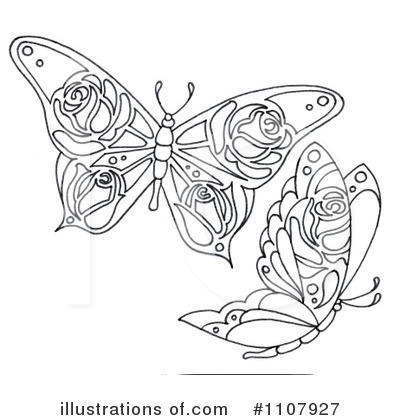 Royalty-Free (RF) Butterflies Clipart Illustration by LoopyLand - Stock Sample #1107927