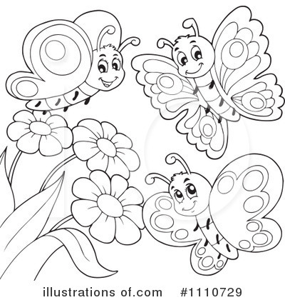 Royalty-Free (RF) Butterflies Clipart Illustration by visekart - Stock Sample #1110729