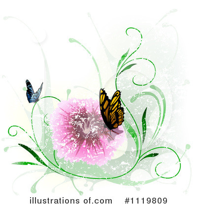Floral Grunge Clipart #1119809 by dero