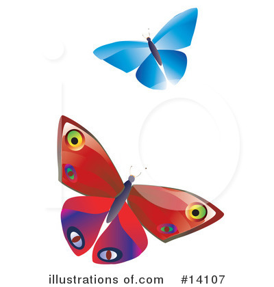 Royalty-Free (RF) Butterflies Clipart Illustration by Rasmussen Images - Stock Sample #14107