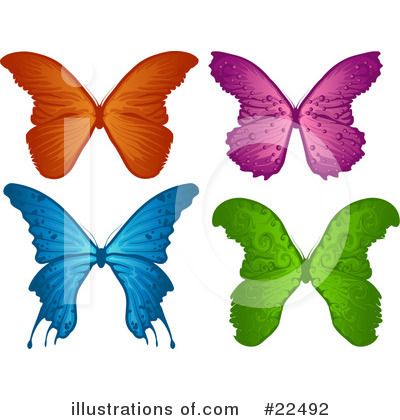 Royalty-Free (RF) Butterflies Clipart Illustration by Tonis Pan - Stock Sample #22492