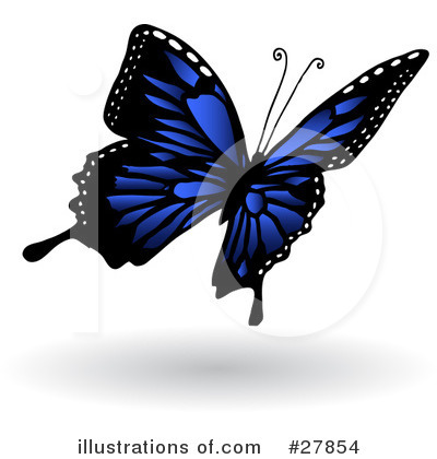 Royalty-Free (RF) Butterflies Clipart Illustration by KJ Pargeter - Stock Sample #27854