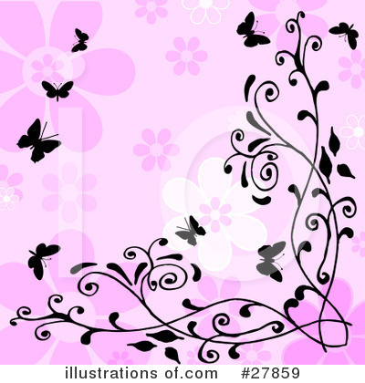 Royalty-Free (RF) Butterflies Clipart Illustration by KJ Pargeter - Stock Sample #27859
