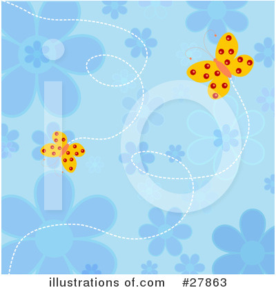 Royalty-Free (RF) Butterflies Clipart Illustration by KJ Pargeter - Stock Sample #27863