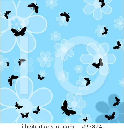 Royalty-Free (RF) Butterflies Clipart Illustration by KJ Pargeter - Stock Sample #27874