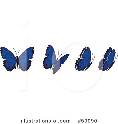 Royalty-Free (RF) Butterflies Clipart Illustration by Frisko - Stock Sample #59090
