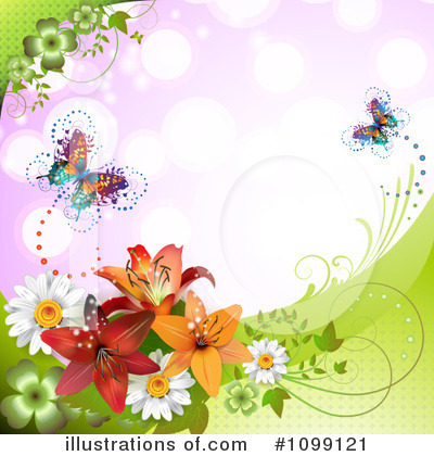 Royalty-Free (RF) Butterfly Background Clipart Illustration by merlinul - Stock Sample #1099121