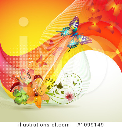 Royalty-Free (RF) Butterfly Background Clipart Illustration by merlinul - Stock Sample #1099149
