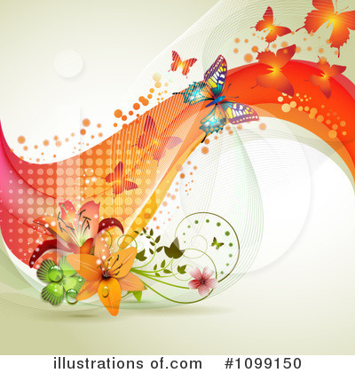 Royalty-Free (RF) Butterfly Background Clipart Illustration by merlinul - Stock Sample #1099150