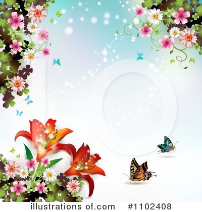 Royalty-Free (RF) Butterfly Background Clipart Illustration by merlinul - Stock Sample #1102408