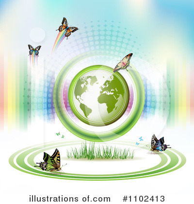 Royalty-Free (RF) Butterfly Background Clipart Illustration by merlinul - Stock Sample #1102413