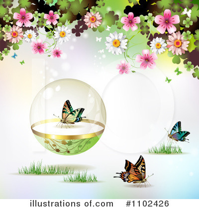 Royalty-Free (RF) Butterfly Background Clipart Illustration by merlinul - Stock Sample #1102426