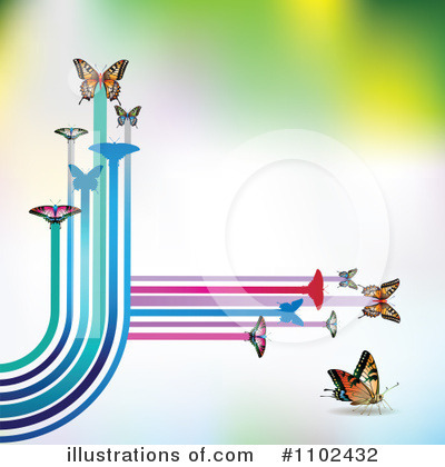 Royalty-Free (RF) Butterfly Background Clipart Illustration by merlinul - Stock Sample #1102432