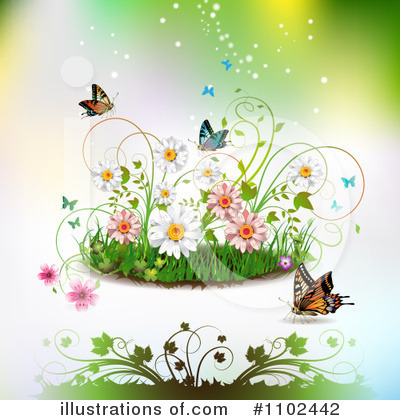 Royalty-Free (RF) Butterfly Background Clipart Illustration by merlinul - Stock Sample #1102442