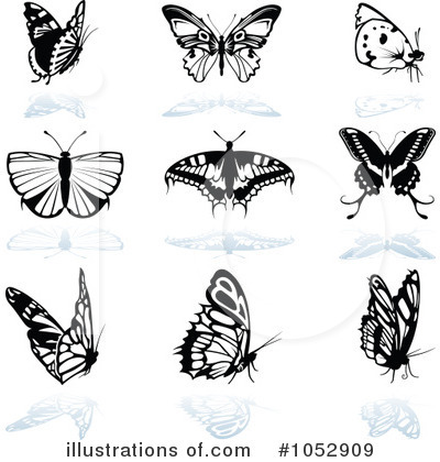 Royalty-Free (RF) Butterfly Clipart Illustration by dero - Stock Sample #1052909