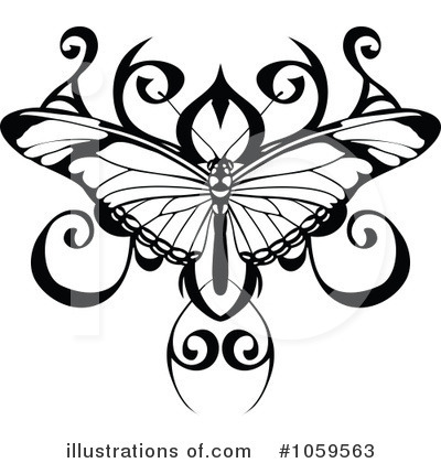 Royalty-Free (RF) Butterfly Clipart Illustration by AtStockIllustration - Stock Sample #1059563