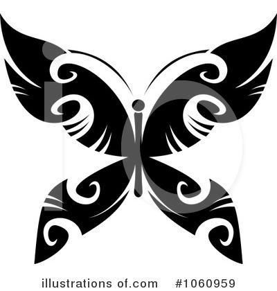 Royalty-Free (RF) Butterfly Clipart Illustration by Vector Tradition SM - Stock Sample #1060959