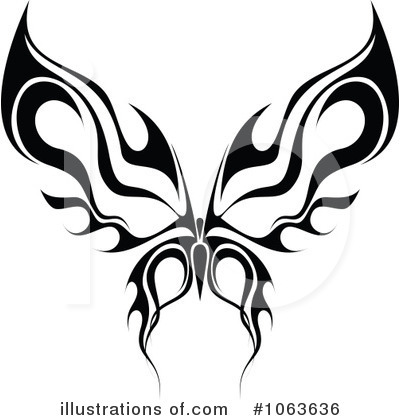 Royalty-Free (RF) Butterfly Clipart Illustration by Vector Tradition SM - Stock Sample #1063636
