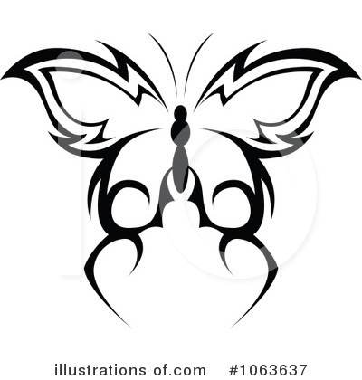 Royalty-Free (RF) Butterfly Clipart Illustration by Vector Tradition SM - Stock Sample #1063637