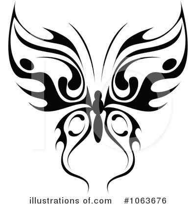 Royalty-Free (RF) Butterfly Clipart Illustration by Vector Tradition SM - Stock Sample #1063676