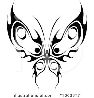 Royalty-Free (RF) Butterfly Clipart Illustration by Vector Tradition SM - Stock Sample #1063677
