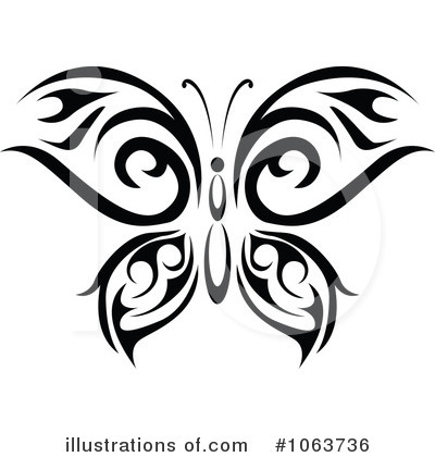 Royalty-Free (RF) Butterfly Clipart Illustration by Vector Tradition SM - Stock Sample #1063736