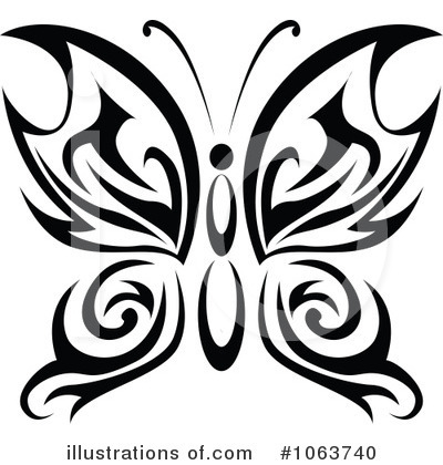 Royalty-Free (RF) Butterfly Clipart Illustration by Vector Tradition SM - Stock Sample #1063740