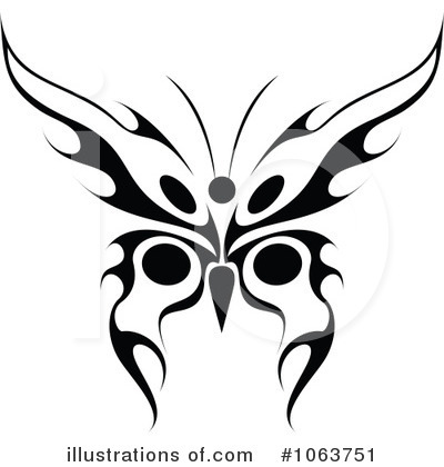 Royalty-Free (RF) Butterfly Clipart Illustration by Vector Tradition SM - Stock Sample #1063751
