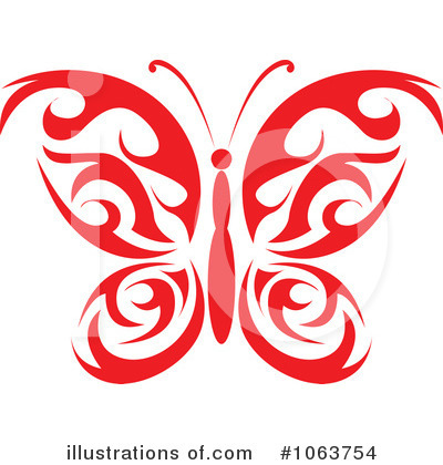 Royalty-Free (RF) Butterfly Clipart Illustration by Vector Tradition SM - Stock Sample #1063754