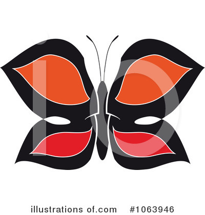 Royalty-Free (RF) Butterfly Clipart Illustration by Vector Tradition SM - Stock Sample #1063946