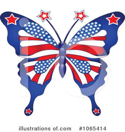 Royalty-Free (RF) Butterfly Clipart Illustration by Pushkin - Stock Sample #1065414