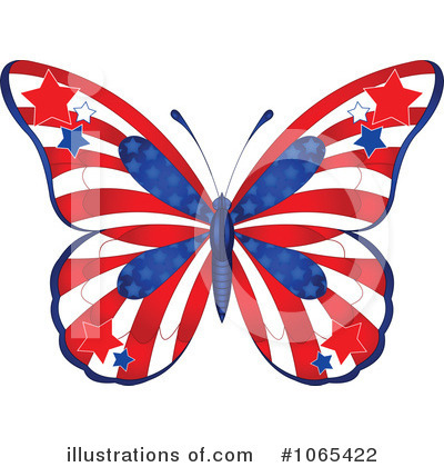 Royalty-Free (RF) Butterfly Clipart Illustration by Pushkin - Stock Sample #1065422
