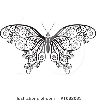 Royalty-Free (RF) Butterfly Clipart Illustration by AtStockIllustration - Stock Sample #1082083