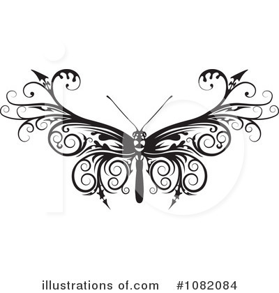 Royalty-Free (RF) Butterfly Clipart Illustration by AtStockIllustration - Stock Sample #1082084