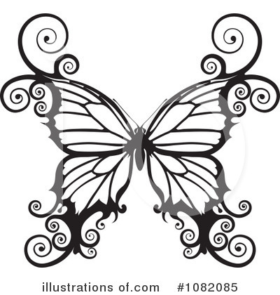 Royalty-Free (RF) Butterfly Clipart Illustration by AtStockIllustration - Stock Sample #1082085