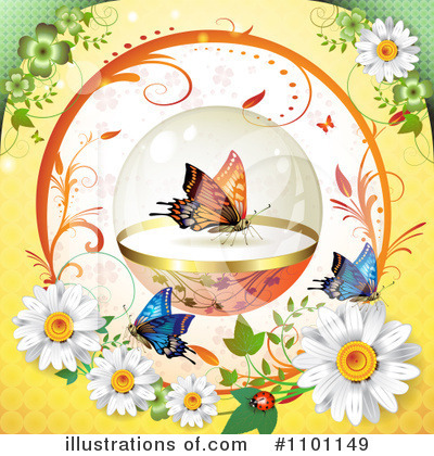Royalty-Free (RF) Butterfly Clipart Illustration by merlinul - Stock Sample #1101149