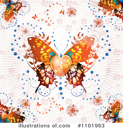 Royalty-Free (RF) Butterfly Clipart Illustration by merlinul - Stock Sample #1101963