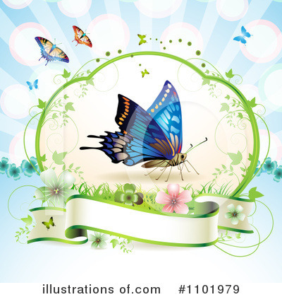 Royalty-Free (RF) Butterfly Clipart Illustration by merlinul - Stock Sample #1101979