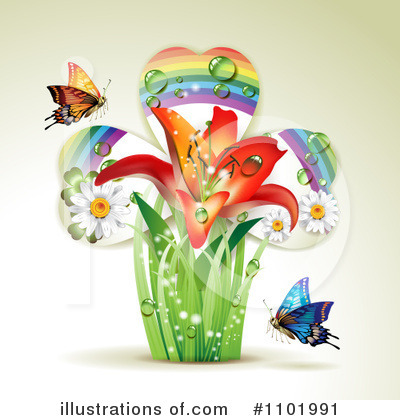 Royalty-Free (RF) Butterfly Clipart Illustration by merlinul - Stock Sample #1101991