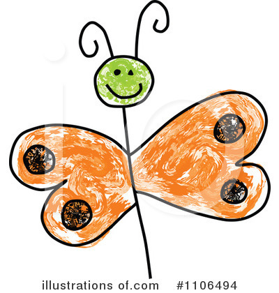 Royalty-Free (RF) Butterfly Clipart Illustration by C Charley-Franzwa - Stock Sample #1106494